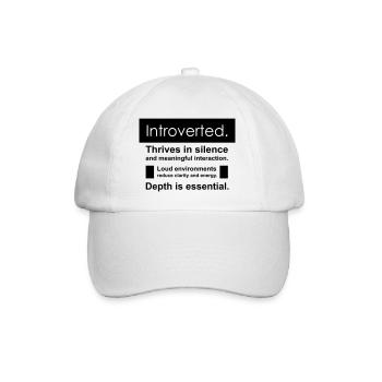 Introvertierter - Baseballkappe - Weiß/Weiß - Vorne