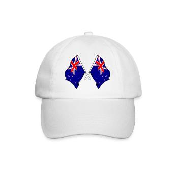 Drapeaux croisés de la Nouvelle-Zélande - Casquette classique - blanc/blanc - Devant
