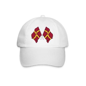 Two flags crossed – Northamptonshire - Baseball Cap - white/white - Front