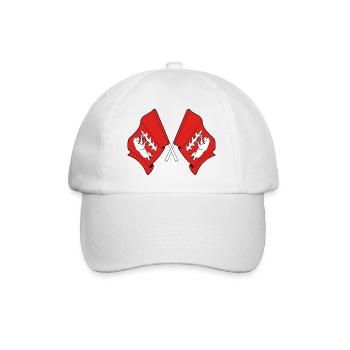 Deux drapeaux croisés du Warwickshire - Casquette classique - blanc/blanc - Devant
