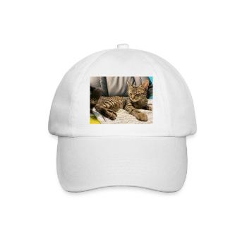 Cozy tiger cat in the light - Baseball Cap - white/white - Front