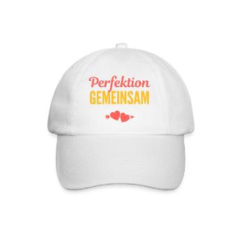 Perfektion Gemeinsam: Liebe im Team - Baseballkappe - Weiß/Weiß - Vorne