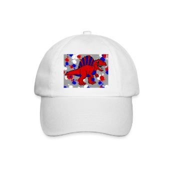 Spinosaurus dino - Baseball Cap - white/white - Front