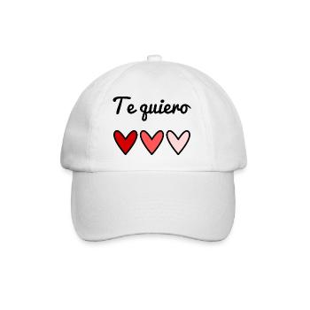 ICH LIEBE DICH. HERZ. PAAR. GERADE VERHEIRATET. Junggesellinnenabschied - Baseballkappe - Weiß/Weiß - Vorne