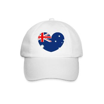Drapeau australien avec cœur - Casquette classique - blanc/blanc - Devant