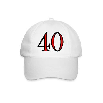 40. 40 YEARS. 40th ANNIVERSARY. 40 YEARS ANNIVERSARY. - Baseball Cap - white/white - Front
