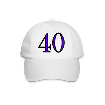 40. 40 YEARS. 40th ANNIVERSARY. 40 YEARS ANNIVERSARY. - Baseball Cap - white/white - Front