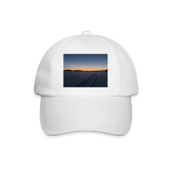 Winter sunset on the trail - Baseball Cap - white/white - Front