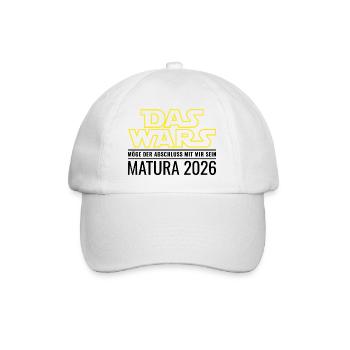 Matura 2026 Das wars (Möge Abschluss mit mir sein) - Baseballkappe - Weiß/Weiß - Vorne