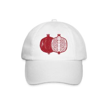 Pomegranate Cut Motif - Baseball Cap - white/white - Front