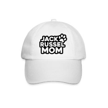 Jack Russel Mom - Designfarbe variabel - Baseballkappe - Weiß/Weiß - Vorne