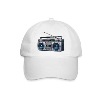 Boombox rétro Ghetto Blaster - Casquette classique - blanc/blanc - Devant
