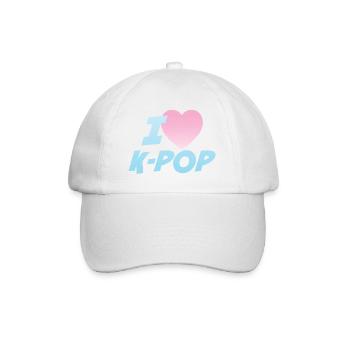 Ich liebe K-Pop - Baseballkappe - Weiß/Weiß - Vorne