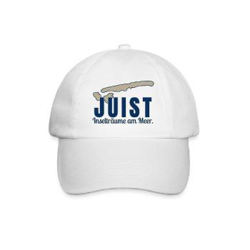 Juist -  Inselträume am Meer - Baseballkappe - Weiß/Weiß - Vorne