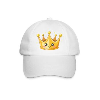 Kawaii Golden Crown Illustration - Baseball Cap - white/white - Front
