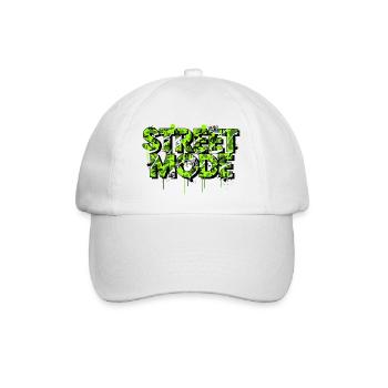 Street Mode Schriftzug mit Camouflage Muster - Baseballkappe - Weiß/Weiß - Vorne