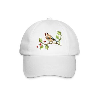 Bunter Vogel - Baseballkappe - Weiß/Weiß - Vorne