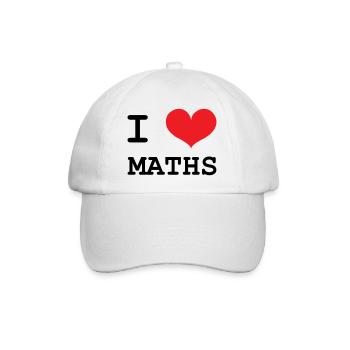 J'aime les Maths : Tee-shirt Passion Mathématiques - Casquette classique - blanc/blanc - Devant