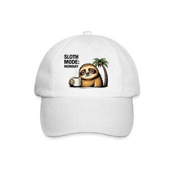 Sloth Mode Monday Coffee - Baseball Cap - white/white - Front