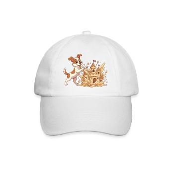 Dog and Sandcastle Beach Magic - Baseball Cap - white/white - Front