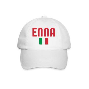 Enna Italienische Flagge - Baseballkappe - Weiß/Weiß - Vorne