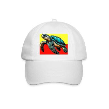 turtle - Baseball Cap - white/white - Front