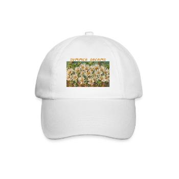 Summer Dreams – Daisy Basket Blumenkomposition - Baseballkappe - Weiß/Weiß - Vorne