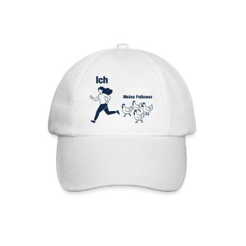 Hühner Bäuerin Landwirtin Ich und Meine Follower - Baseballkappe - Weiß/Weiß - Vorne