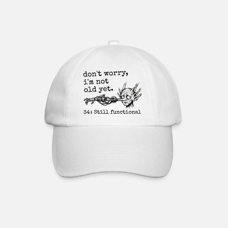 34. Jubiläum – 34. Jubiläums-Humorgeschenk - Baseballkappe - Weiß/Weiß