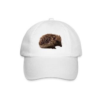 Hedgehog in forest style - Baseball Cap - white/white - Front
