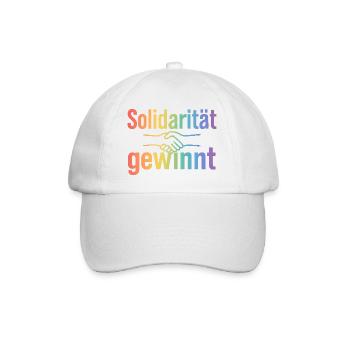 Solidarität Geschenk für Damen & Herren - Baseballkappe - Weiß/Weiß - Vorne
