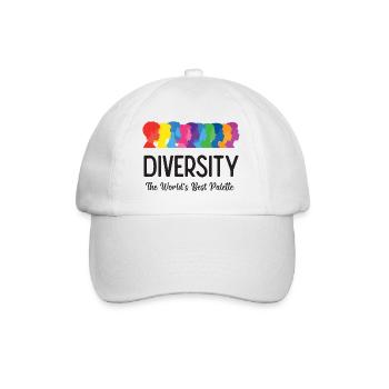LGBT-Pride-Monat – Vielfalt. Die beste Palette - Baseballkappe - Weiß/Weiß - Vorne