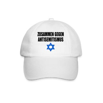zusammen gegen antisemitism - Baseballkappe - Weiß/Weiß - Vorne