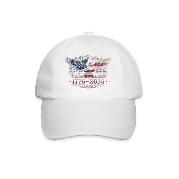 Amerika 250 Jahre 1776–2026 Vintage Patriotic Eagl - Baseballkappe - Weiß/Weiß - Vorne