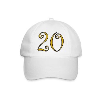 20. 20th ANNIVERSARY. 20 YEARS ANNIVERSARY. 20 YEARS. - Baseball Cap - white/white - Front