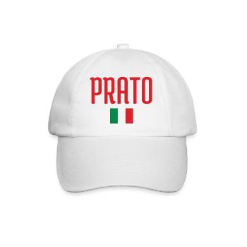 Prato Italy Bold Script - Baseball Cap - white/white - Front