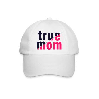 Wahre Mama Mutter Liebe Authentizitätskunst - Baseballkappe - Weiß/Weiß - Vorne