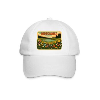 Midsommar Schweden - Baseballkappe - Weiß/Weiß - Vorne