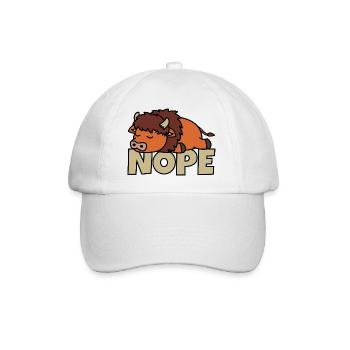 Nope Not Today Lazy Bison Bison - Baseball Cap - white/white - Front