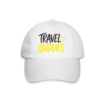 Travel Buddies Reisebegleiter Design - Baseballkappe - Weiß/Weiß - Vorne