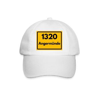 ALTE POSTLEITZAHL PLZ RETRO 1320 ANGERMÜNDE HEIMAT - Baseballkappe - Weiß/Weiß - Vorne