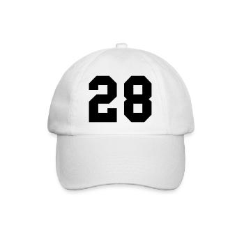 28 - Baseballkappe - Weiß/Weiß - Vorne