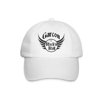 Garçon Rock and Roll Crâne Ailes - Casquette classique - blanc/blanc - Devant
