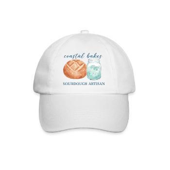 Sourdough Bread Baking Baker Artisan Coastal Bakes - Baseball Cap - white/white - Front