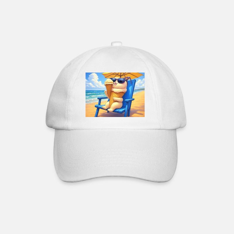 Strand Bunny Eiscreme Sonnenbrille - Casquette classique - blanc/blanc