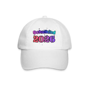 Schulkind 2026 - Ich bin erste Klasse! - Baseballkappe - Weiß/Weiß - Vorne