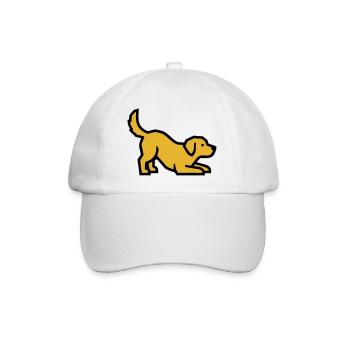 Chien jouant Golden Retriever Labrador Chiot - Casquette classique - blanc/blanc - Devant