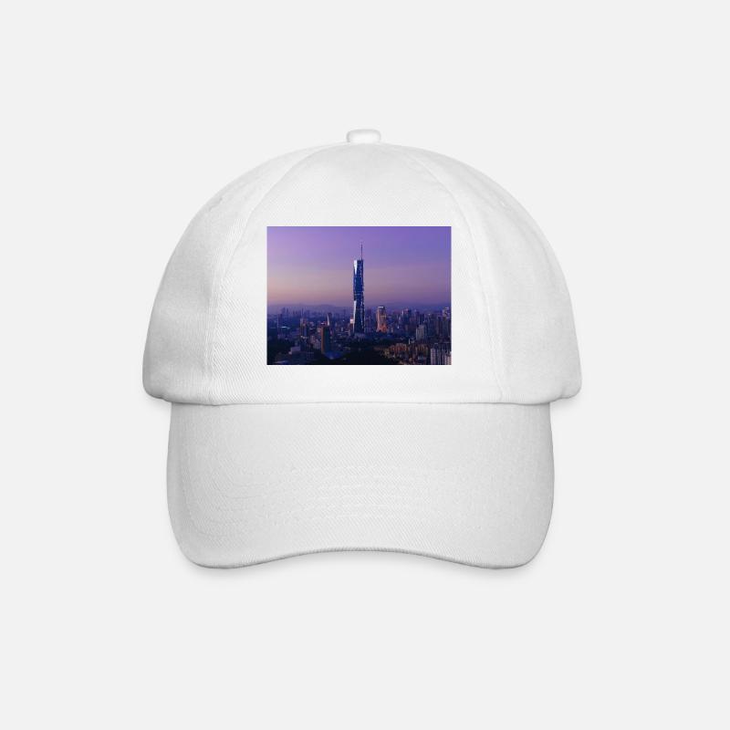 Silhouette du crépuscule avec flèche - Casquette classique - blanc/blanc