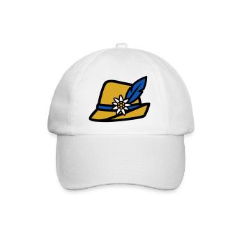 Trachtenhut Bayern Hut Edelweiss Volksfest - Baseball Cap - white/white - Front