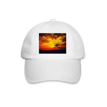 Rayons de feu du coucher de soleil - Casquette classique - blanc/blanc - Devant